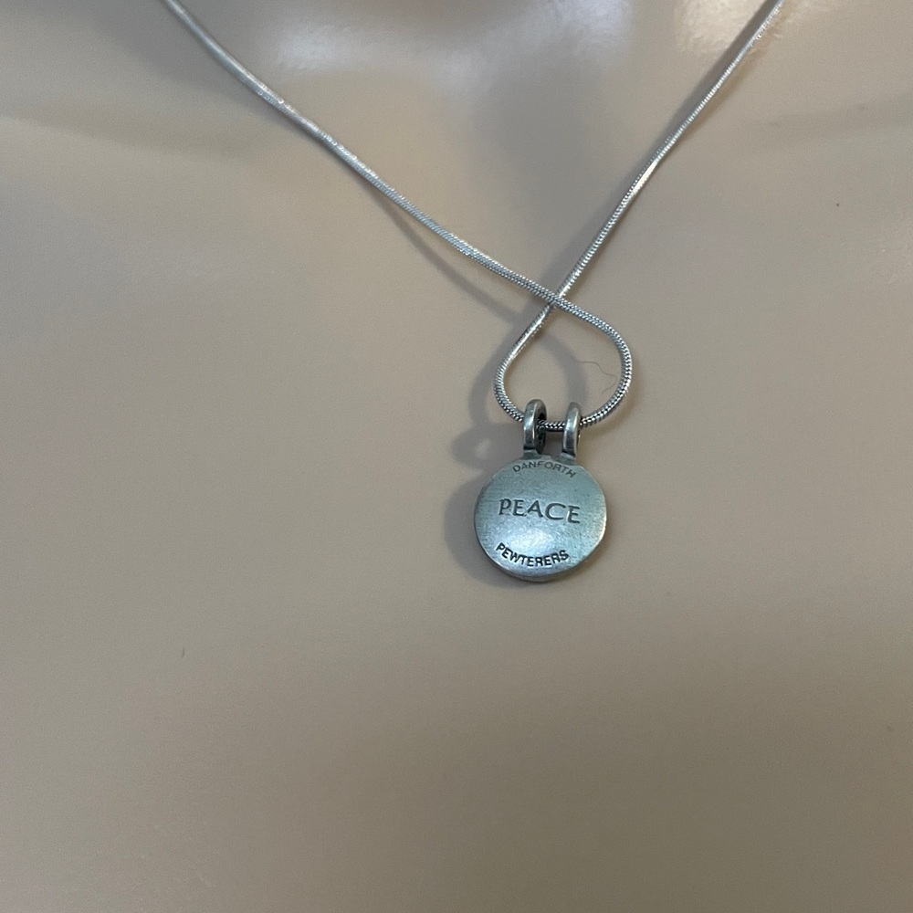 Danforth Pewter Peace Necklace View 3